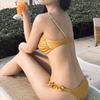 Korean Style High-End Split Bikini Swimsuit for Women - Sexy Hot Spring Swimwear for Small Chest