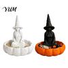 Mysterious Style Key Dish Halloween Witch Jewelry Dish, Gothic Trinket Desktop Unique Organizer for Trinkets Storage Tray Rings Keys Home Office Decor