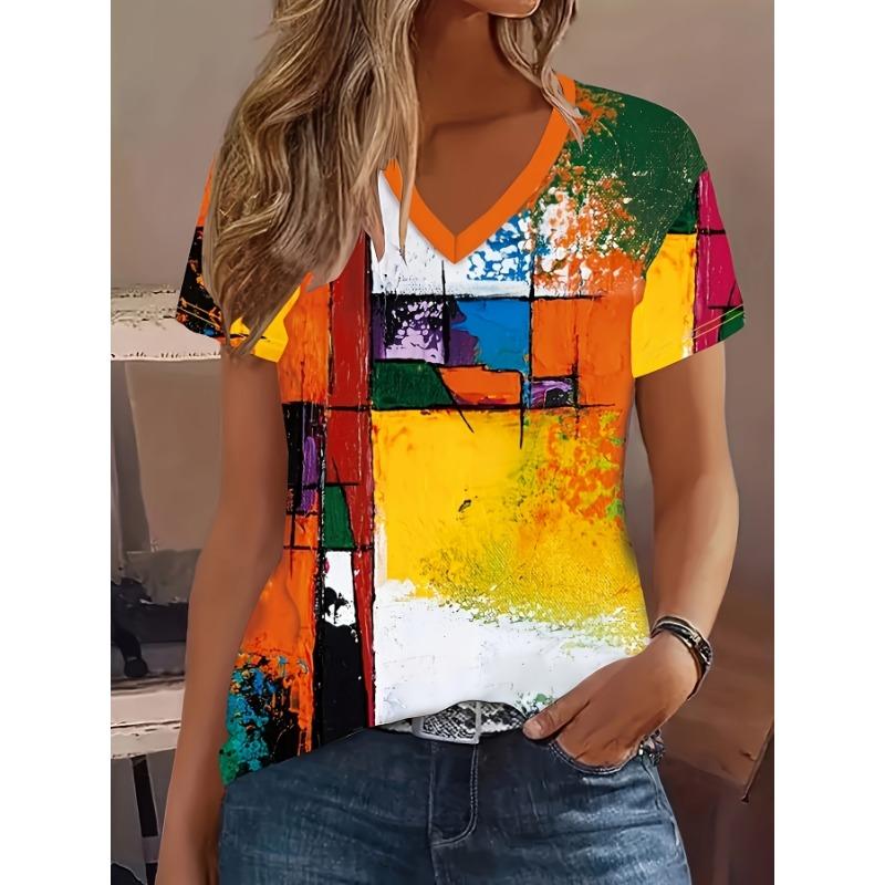 Women s Summer Comfortable Short-Sleeve Fashionable Versatile T-Shirt Simple and Elegant Top S