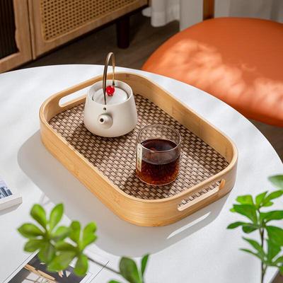 Pabei Rectangular Bamboo Wood Serving Tray
