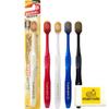 [Set of 12] Mu Care Toothbrush, 6-row Regular, Soft Bristles, Assorted Colors (61 Bristles), with