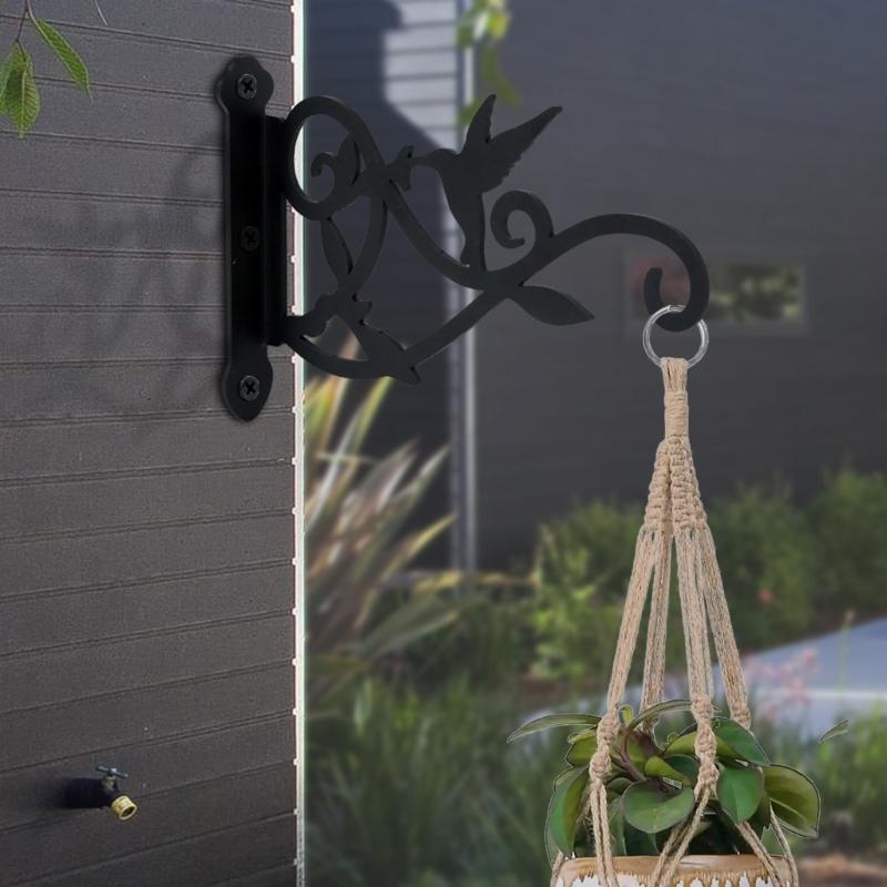 Decorative European Styles Metal Wall Hook With Bird Designs For Lanterns And Flower Pots