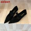 Fashion Fashion Low Heel Footwear Pointed Toe Ladies Pumps Shoes Female Slides Shallow Elegant Women Heeled Slip On Shoes