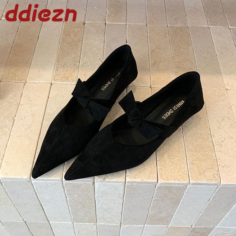 Fashion Fashion Low Heel Footwear Pointed Toe Ladies Pumps Shoes Female Slides Shallow Elegant Women Heeled Slip On Shoes