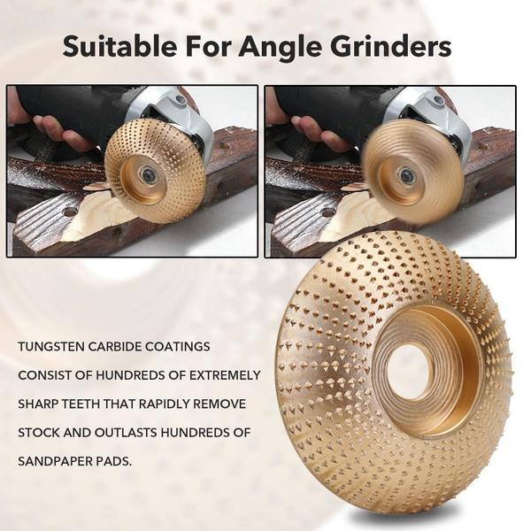 Woodworking Wood Angle Grinding Wheel Tungsten Carbide Coating Bore Shaping Wood Grinding Wheel Angle Grinder Disc