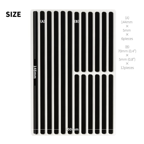 GRIPLUS Ultra-Thin and Strong Anti-Slip Sticker, Slim, Postcard Size, 1, Black