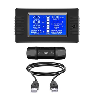 8-120V Batterietester Batterieleistungsdetektor Monitor Diagnosetester Stromverbrauchsanalysegerät LCD-Anzeige