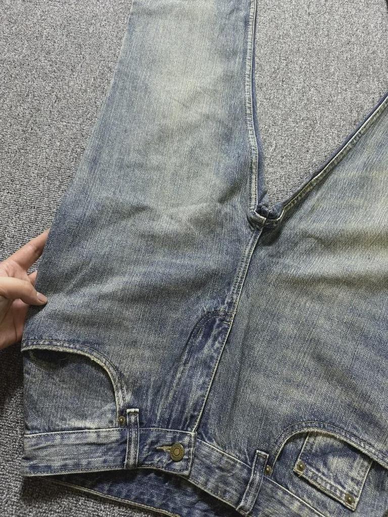 Essentielle Haute Couture Bootcut Distressed Bambus-Baumwoll Schlagjeans