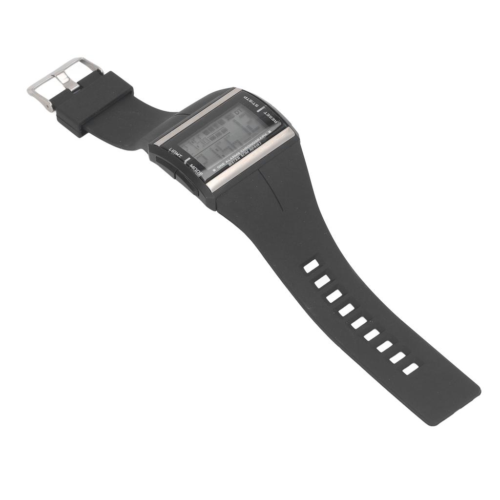 Gummiarmband Sportuhr 7 LED 50m Wasserdicht Wochen-Datumsanzeige Outdoor-Sport Armbanduhr für Jungen