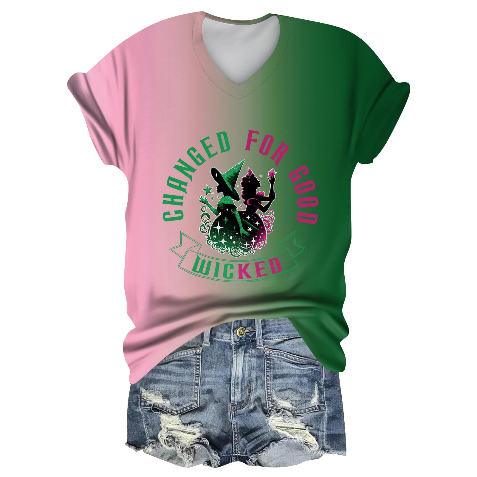 

Women s Casual Print V-Neck Short Sleeve Top T-Shirt XXXXXL