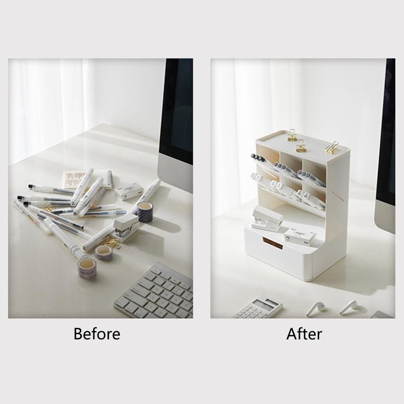 Stacking Makeup Organizer Holder for Bedroom Vanity Office Desk Organizer Holder