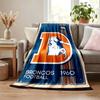 Denver Broncos Blanket Flannel Blanket Soft Cozy Plush Throw for Sofa Bed Lightweight Home Decoration Gifts for Christmas Various Holidays