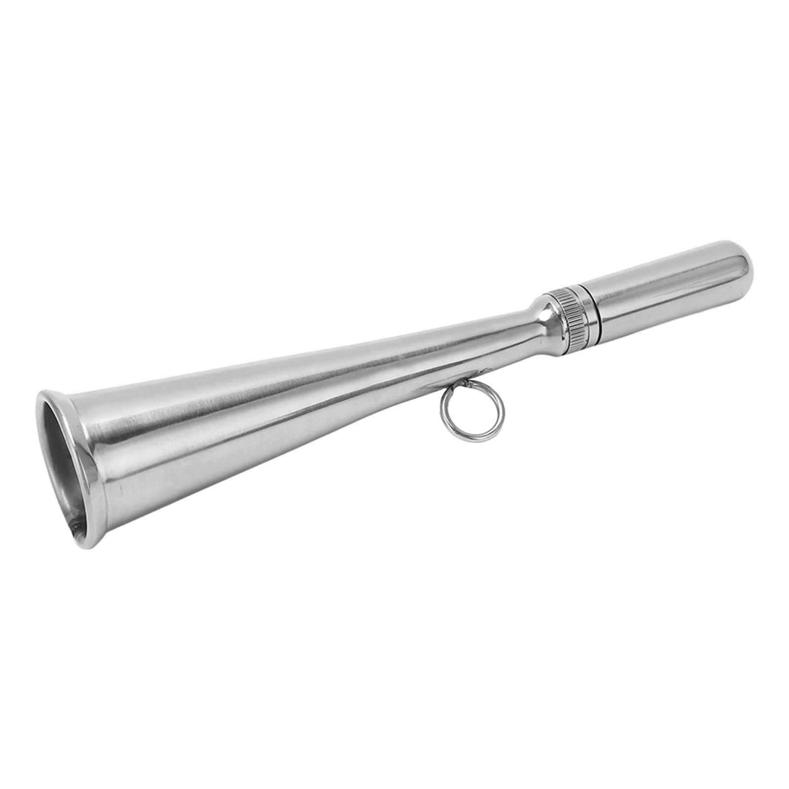 Handheld Foghorn Stainless Steel Fog Horn Removable Mouthpiece Accessory for Boat