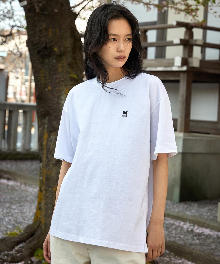 MINIMALPROJECT Pigment Small Logo Oversized Short Sleeve T-Shirt Mst145 [White]