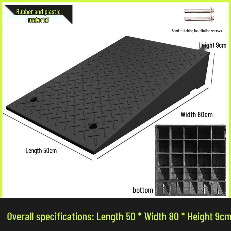 Rubber Car Ramp: Multipurpose Mat for Curbs, Thresholds, and Speed Bumps