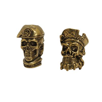 Stiluri Asortate Turnat Alamă Făcut Craniu Pirat Paracord 550 5.5mm Găuri Margele EDC Cuțit Breloc Accesoriu Decor