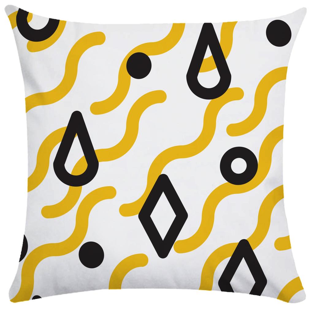 Unregelmäßiger Geometrischer Quadratischer Sofakissenbezug Schlafsaaldekoration Büro Wohnzimmer Zuhause Kissenbezug