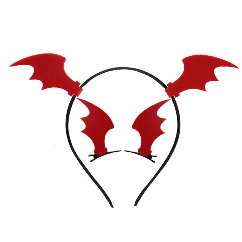 Halloween Bat Wing Shape Hairband Goth Kids Female Clip Headdress Goth Hair Clip for Hauntsed House Parties for Head Dec
