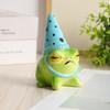 Creative and Adorable Garden Courtyard Hat-shaped Small Frog Decorative Item for Balcony Succulent Pot Plants Micro Landscape