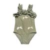 Baby Girls' Cute Halter One-Piece Swimsuit with Three Bows (2024)