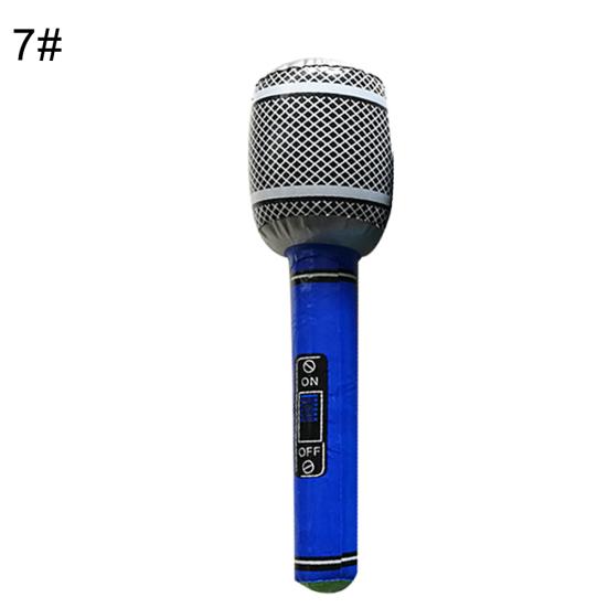 PVC Inflatable Guitar Microphone Lute Musical Instrument Kids Toy Party Props