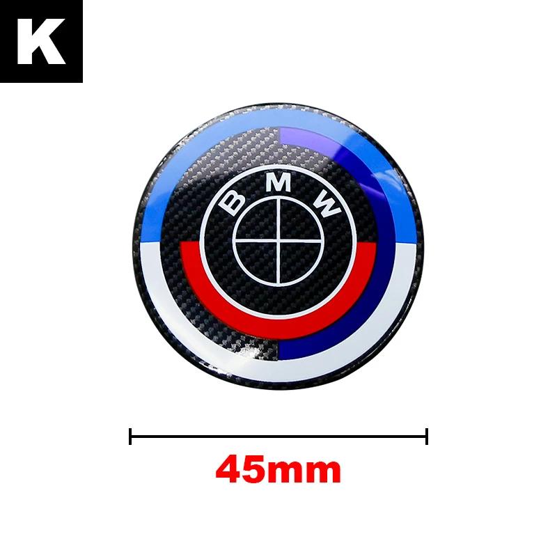 1 Uds pegatina para volante de coche emblema de coche accesorios de decoración para BMW G22 F30 F10 X3 X5 X6 E39 E46 E36 E90 G20 YNEPB1