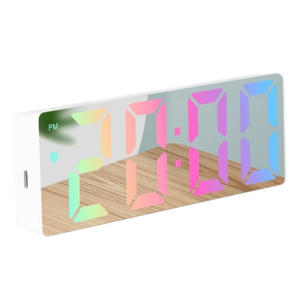 Multi-functional Digital Alarm Clock Voice Control Desktop Clock Display Table Clock  for Bedroom