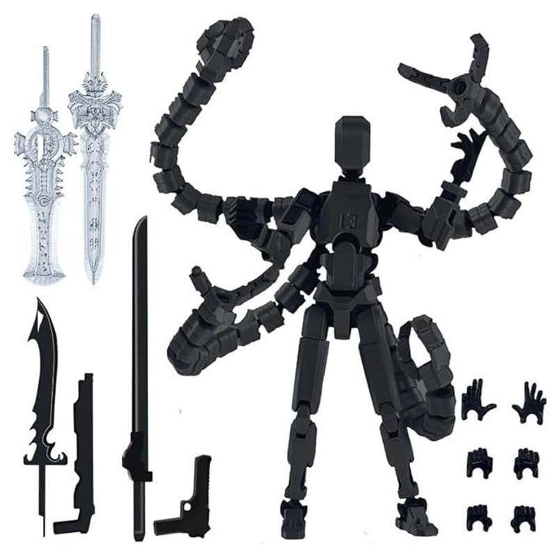 

1Set Action Figure Doctor Octopus Assembly Accessories 3D Printed Multi-Jointed Movable Robot Model Gift as the picture