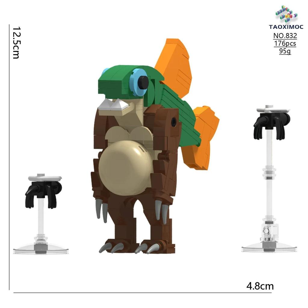 MOC AI Brainrot Animals Figure Bricks Tung Tung Tung Sahur Building Blocks Lirili Larila Bombardiro Crocodilo Bticks Toys Gifts