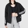 Adidas Essentials 3-Stripes Full-Zip Hoodie Women Jacket Black HT4715