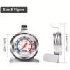 Accurate Stainless Steel Oven Thermometer for Electric/Gas Oven, Instant Read Kitchen Cooking Grill Smoker Thermometer 50-300°C/100-600°F)