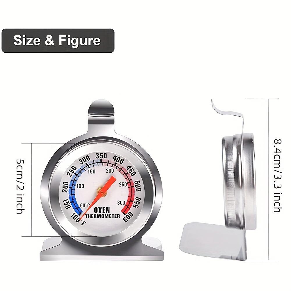 Accurate Stainless Steel Oven Thermometer for Electric/Gas Oven, Instant Read Kitchen Cooking Grill Smoker Thermometer 50-300°C/100-600°F)