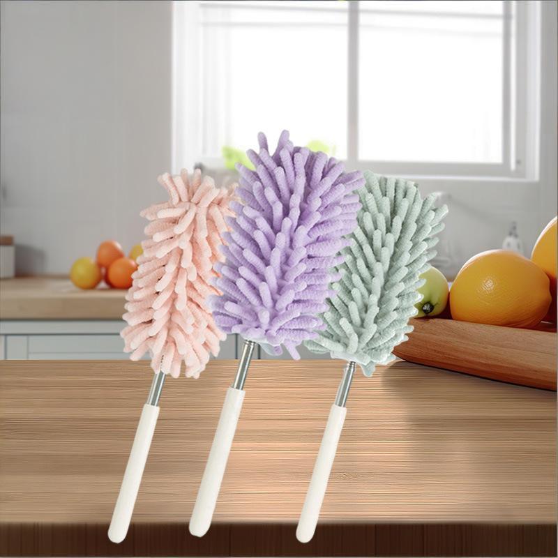 Extendable Duster Made of Soft Chenille for Gentle Cleaning Suitable for Electronics