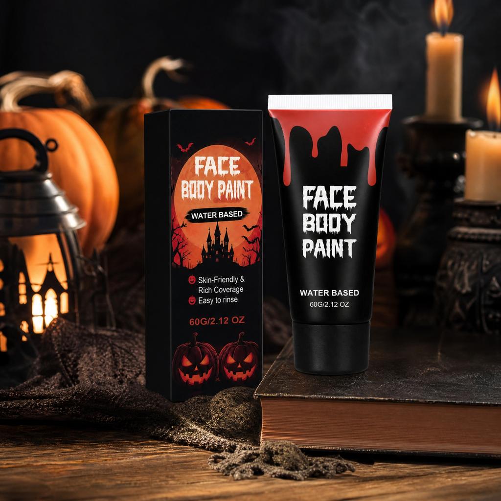 Face and Body Paint Set - Colors, Non-Sticky, Smooth for Halloween and Party Decor