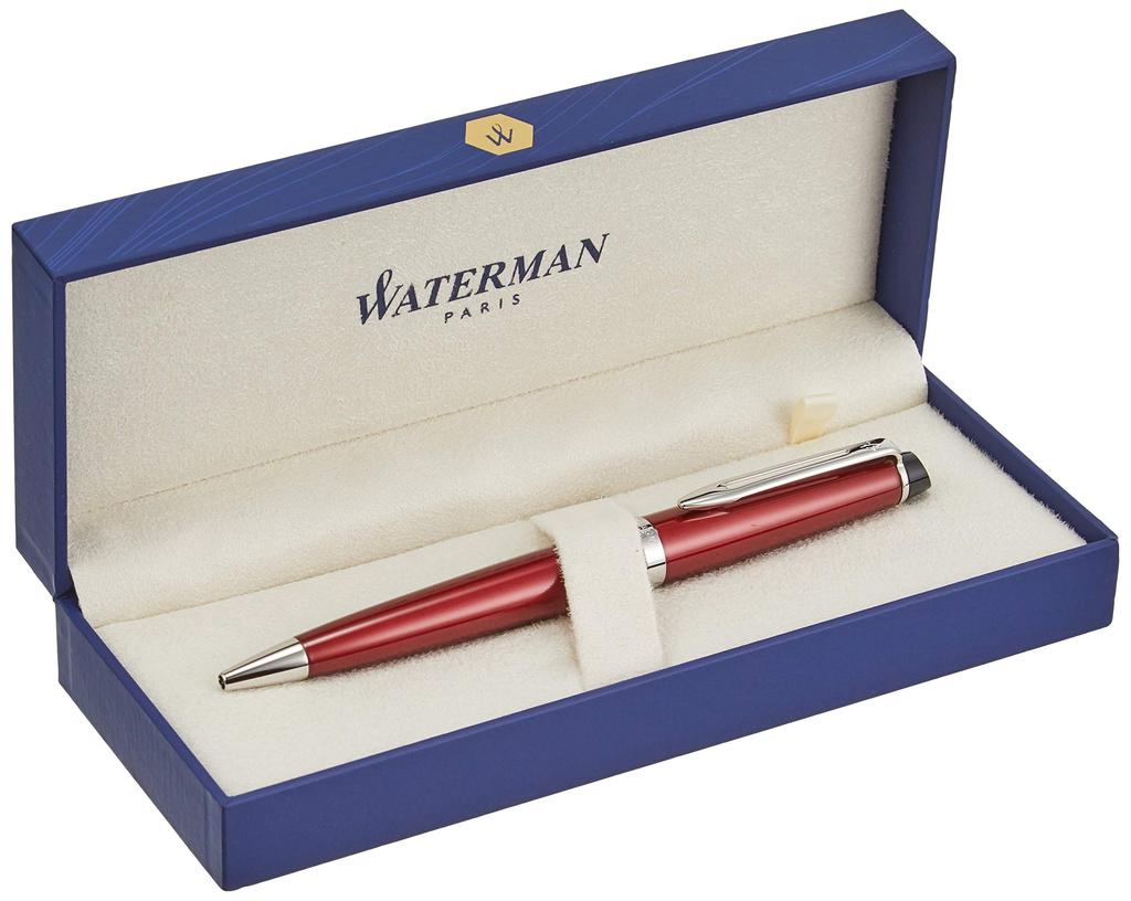 Waterman Expert Essential Ballpoint Dark Red Fine Gift Officially Product Number 2093764 Pen, CT, Nib, Oil-Based, Boxed, Imported,
