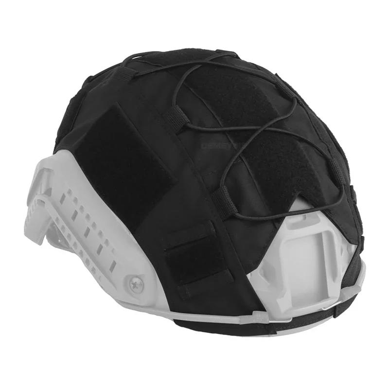 Airsoft Helmüberzug Tarnung Taktisch FAST Helm Stoff Jagd Schießen Helm Zubehör mit Elastischer Kordel Geschwindigkeits Sensoren 6