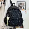Schoolbag Korean Ins Wind Star Backpack Women, Large Capacity Junior High School Girls High School Student School Bag Leisure Travel Backpack