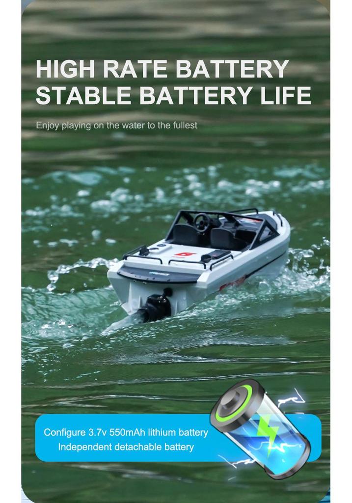 Full-Scale Brushless Motor RC Boat with Water Jet Drive