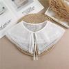 Summer Bow Tie Shawl White Fake Collars for Women Removable Dress Detachable Collar Wrap Shawl  False Collar Decor