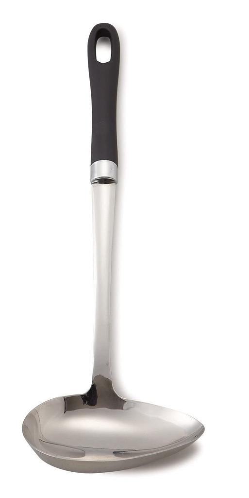 Suncraft Ladle, Large, Horizontal Mouth, Made In Japan, Aisai Senka, Mirror Finish, AL-06