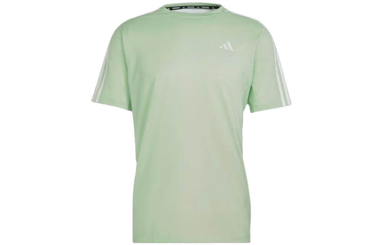 

Adidas T Shirts Men s Green Crew Neck Moderate Straight Fit IQ3833 M