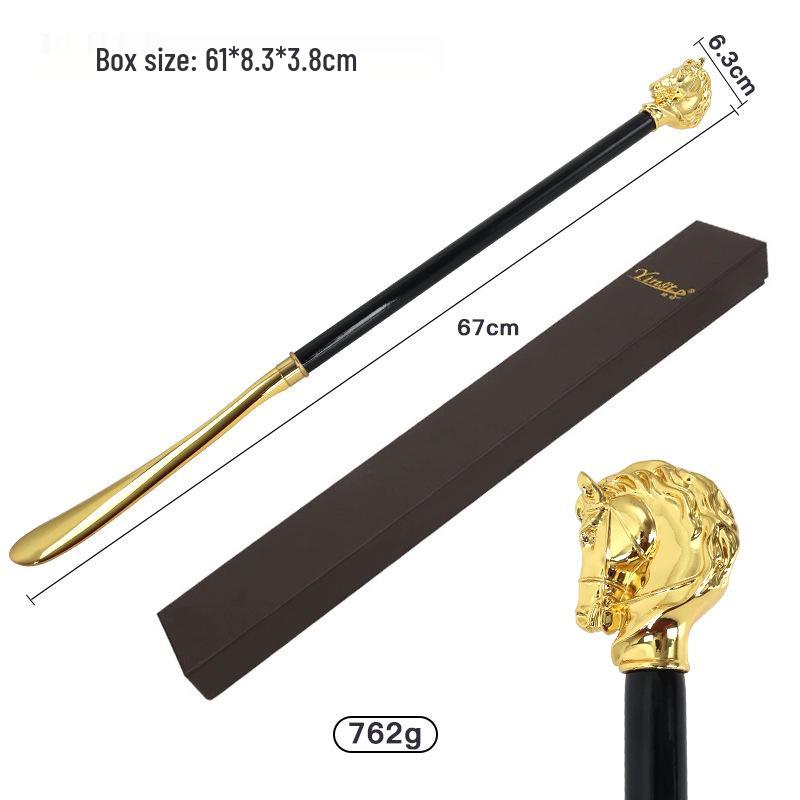 Maximilian Luxury Shoehorn with Metal and Wood Handle for Home or Hotel Use