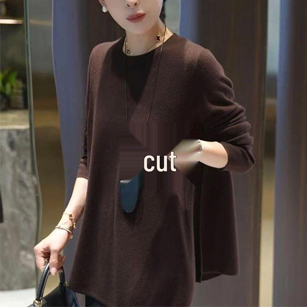 

280g Women s Double-Sided German Velvet Long-Sleeve T-Shirt - Autumn/Winter Loose Base Layer Medium