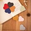 Heart-shaped Corner Page Marker Multicolor Reading Bookmarks Portable Leather Bookmark  Students
