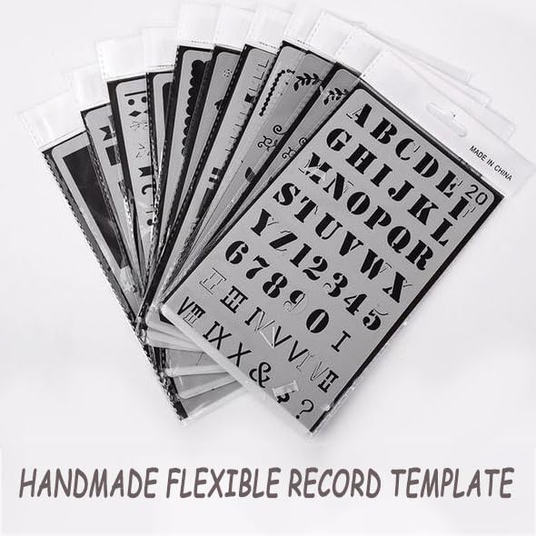 Handmade Flexible Record Template Set Planner Stencils Templates, Universal Stencils That Fit Any Planner