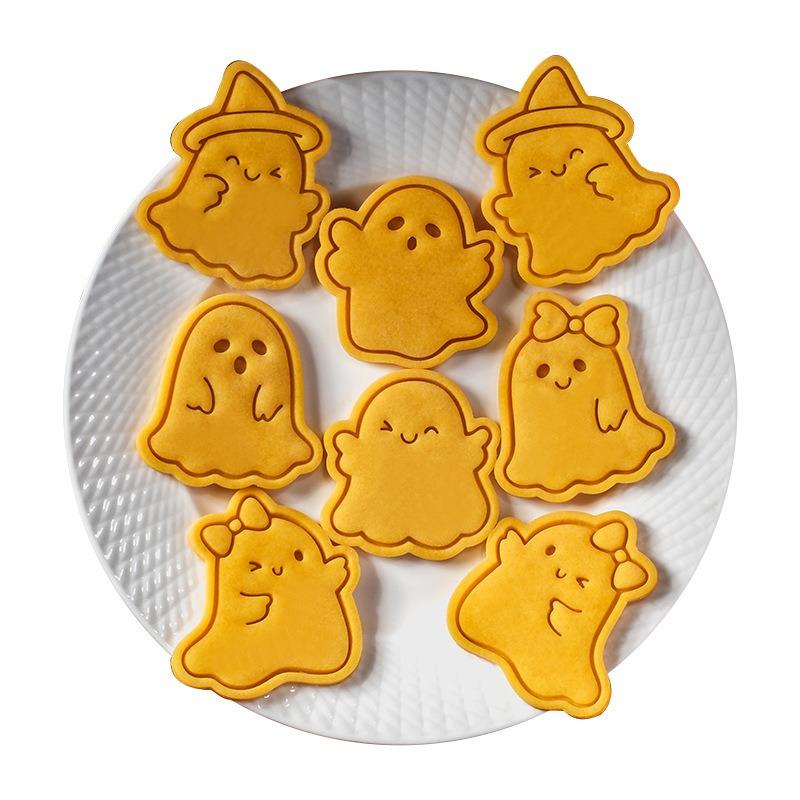 Nové halloweenské formičky na sušenky Roztomilé sušenky ve tvaru ducha Obrácené formičky na krájení cukru DIY pekářské nástroje Party dorty Dekorace Potřeby