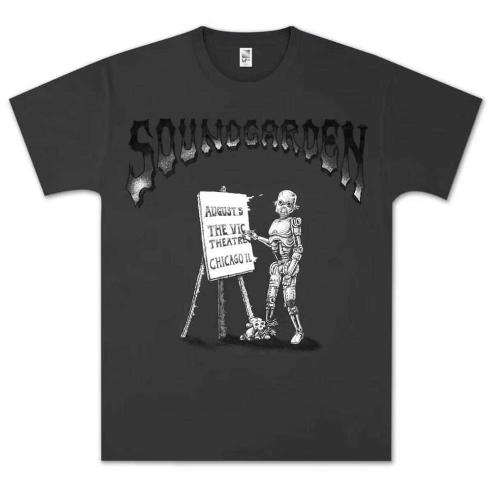 Bandinspired American retro loosefitting highstreet shortsleeved Tshirt pure cotton springsummer new couple t shirts