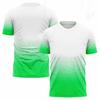3D Printed Colorful Gradient T Shirt For Men Stripe Sports Pattern Tees Summer Round Neck Tops Loose Short Sleeves T-Shirts