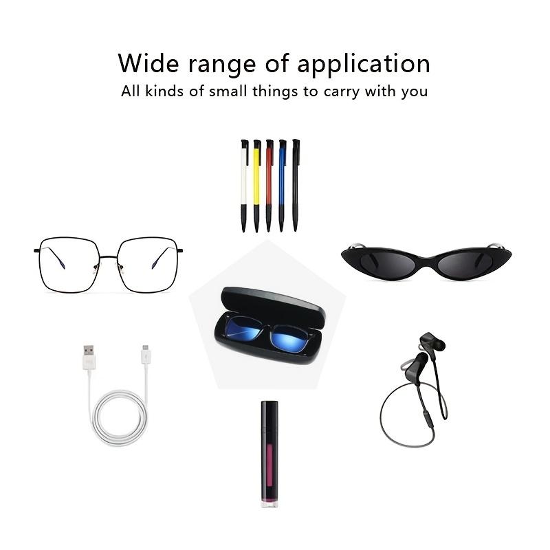 Portable Zipper Carabiner Sunglasses Case Hard Protective Eyewear Box Travel Glasses Holder With Hook