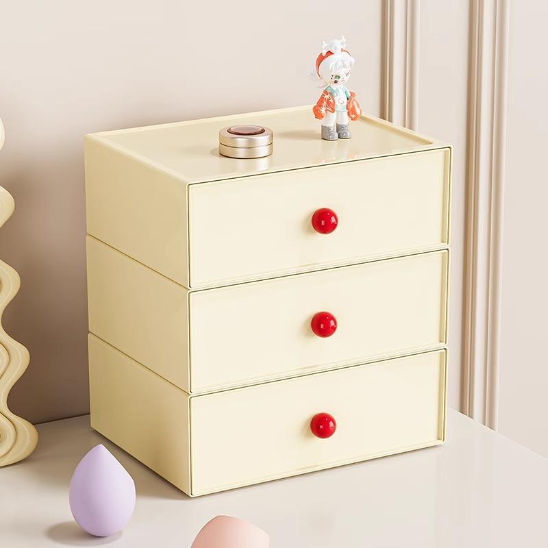 Dopamine Desktop Organizer Box Office Stationery Storage Drawer Student Grid Stackable Plastic Cubbyhole Utility Box